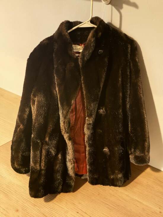 Hillmoor Jackets & Blazers - Vintage Hillmoor New York Tissavel France Faux Fur Coat Brown